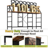 EnHomee 55”W Dresser for Bedroom, Dresser with 13 Large Drawer, Dressers & Chests of Drawers, Dressers with 2 Shelves, Bedroom Dresser, Long Dresser for Closet, Wooden Top Metal Frame Rustic Brown EnHomee