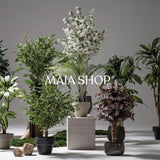 Maia Shop 3.5ft Artificial Eucalyptus Tree, Fake Plants for Home Decor, Natural Wood Trunk Maia Shop