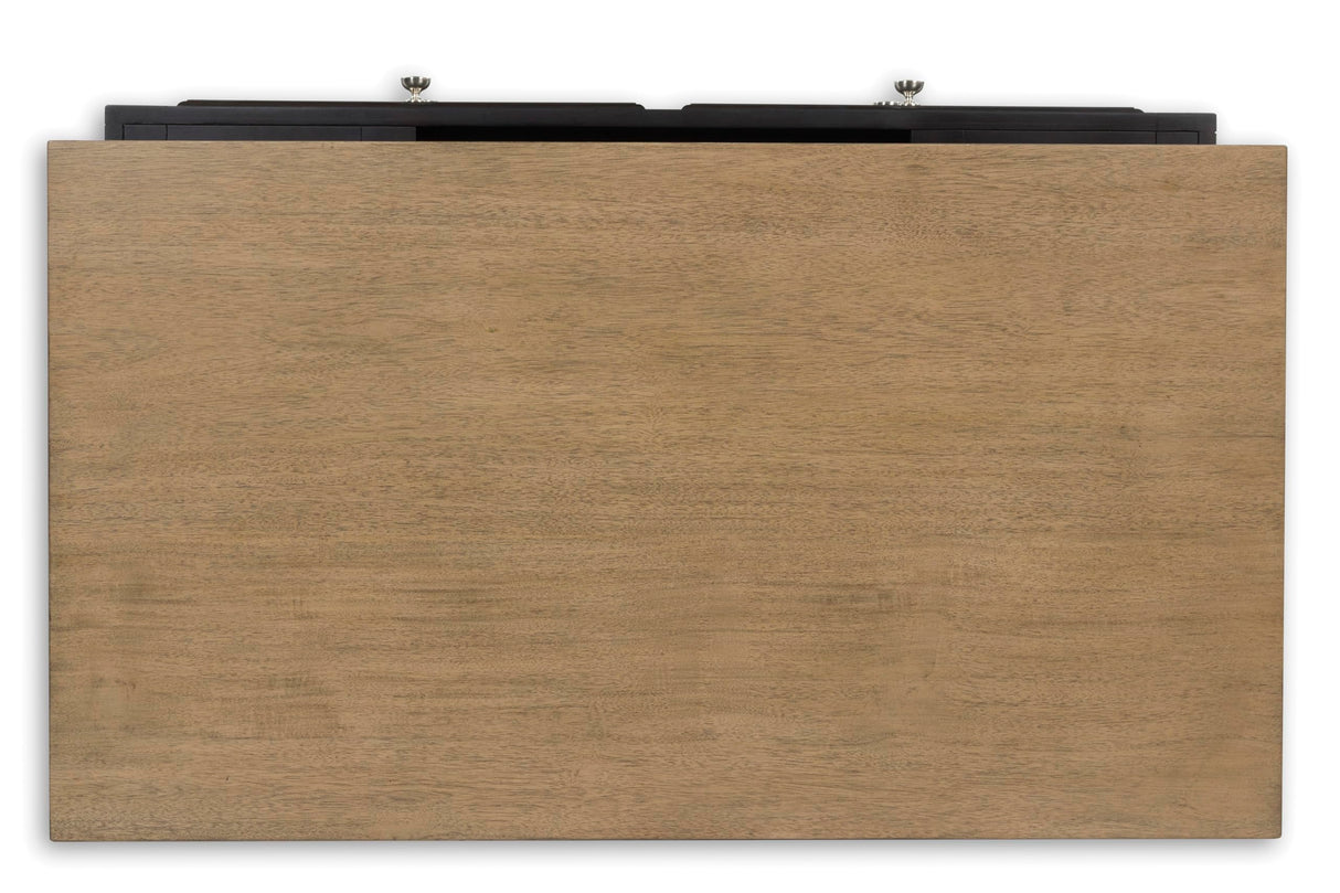 Signature Design by Ashley Drazmine Casual Lift-Top Coffee Table with 4 Drawers and Casters, Dark Brown & Light Brown Signature Design by Ashley