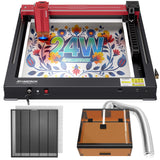 ATOMSTACK A24 PRO 24W (Basic), with Laser Engraver & B3 Enclosure & F4 Honeycomb Laser Bed, 600mm/s,24W Output Power Laser Cutter, for Wood Metal Acrylic Craft ATOMSTACK