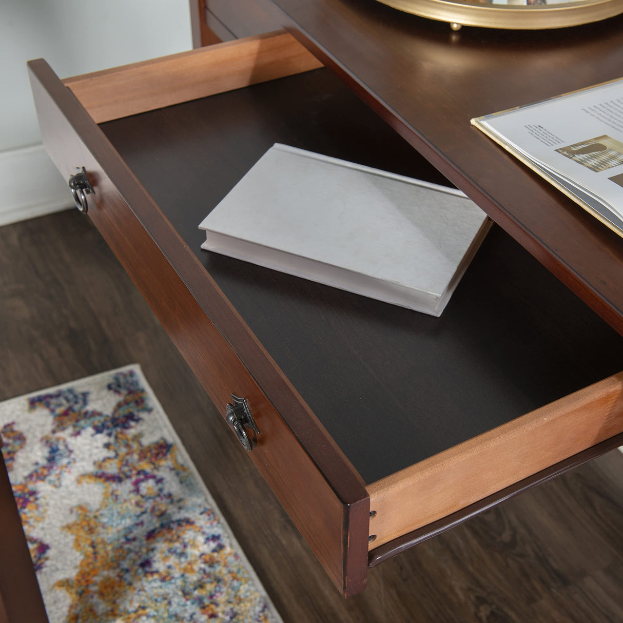 Linon Home Dcor Linon Home Decor Antique Tobacco Titian, 45.98" x 20" x 30" Desk, Linon