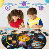 SYNARRY Solar System Floor Puzzles for Kids Ages 4-8, Large 70 Piece Jigsaw Puzzles for Kids Ages 4-6, Space Planet Astronaut Toys Gifts Puzzles for 3-5 5-7 8-10 Years Old Toddlers Boys Girls Children SYNARRY