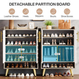 Tribesigns Shoe Cabinet with Doors, 6-Tier Wooden Shoe Rack Organizer with Adjustable Shelves, Freestanding Shoe Storage Cabinet for Entryway, Hallway, Closet, Living Room Tribesigns