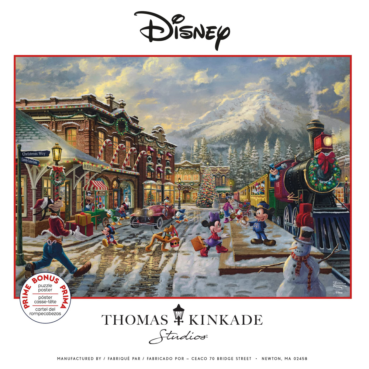 Ceaco - Thomas Kinkade - Disney - Holiday - Candy Cane Express - 1000 Piece Jigsaw Puzzle Ceaco