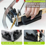 moonoom 2-in-1 Mitre Measuring Cutting Tool, Miter Saw Protractor Tool, Precise Mitre Angles Cutting Tool, Measuring Template Instrument Home Supplies moonoom