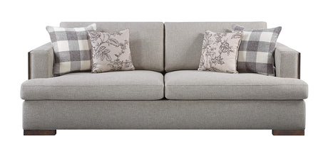 Acme Furniture Niamey Sofa, Fabric and Cherry Acme