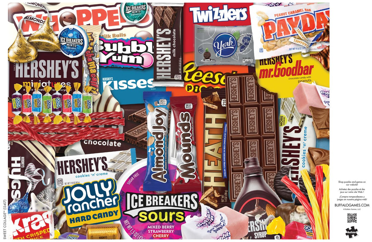 Buffalo Games - Hershey - Hershey's Sweet Collage - 1000 Piece Jigsaw Puzzle for Adults -Challenging Puzzle Perfect for Game Nights - Finished Size is 26.75 x 19.75 Buffalo Games