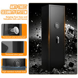 8-12 Fingerprint Gun Safe for Rifles and Pistols,Gun Safes for Rifle and Password Lock, No Assembly Required Quick Access Biometric Gun Cabinet,Dual Alarm & Mute Mode Switching HEANVO