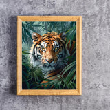 SVINOILER Paint by Numbers Tiger Jungle, Bamboo Forest Paint by Number for Adults, Wild Animal Easy Acrylic DIY Oil Painting Canvas Wall Art, Tigers Home Wall Decor, 16x20inch Without Frame SVINOILER