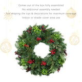 Jeco 32" Christmas Wreath with Berries, Multicolor, (CHD-F041) Jeco