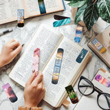 100 Pack Bible Magnetic Bookmarks Christian Scenery Magnet Bookmark Clips for Women Men Book Lovers Bible Page Markers for Teachers Students Reading School Office Home, Printing on 2 Side Diteryy