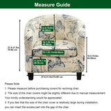 CRFATOP 2 Piece Club Chair Slipcover Printed Tub Chair Slipcover Armchair Soft Printed Round Barrel Chair Covers with Elastic Bottom for Bar Counter Living Room, Butterfly CRFATOP