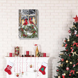 Bowetile Cardinal Paint by Numbers for Adults Beginners Framed, Adults' Paint-by-Number Christmas Kits, Adult Paint by Number Winter Kits on Canvas, Acrylic Number Painting for Home Decor, 8x12in Bowetile