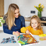DPHERO DIY Sun and Moon Diamond Painting Kits for Beginners Adults,5D Diamond Art Kits,Round Full Drill Fantasy Diamond Painting Art,DIY Painting by Numbers Diamond Art Painting 12x12 inch DPHERO