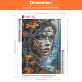 KEYIFA Diamond Art Kits for Adults, DIY Diamond Painting Fantasy Forest, Round Full Drill, 5D Woman Diamonds Dots Mosaic Painting, Gem Arts Craft for Home Wall Decor Gifts, 30x40cm KEYIFA