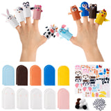 COcnny Animal Finger Puppets Crafts - 20pcs DIY Farm Felt Hand Puppet Making Kit for Kids, Make Your Own Art Fingers Story Telling Toy, Animals Role Play for Boys Girls Toddles School Birthday COcnny