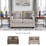 Signature Design by Ashley Mahoney Contemporary Tufted Loveseat, Beige Signature Design by Ashley