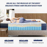 EEN EEN SLEEP King Size Mattress [Upgraded Strengthen] 14 Inch Firm King Mattress in a Box, Hybrid Mattresses with Gel Memory Foam and Independent Pocket Springs, Release Stress, Strong Edge Support EEN EEN SLEEP