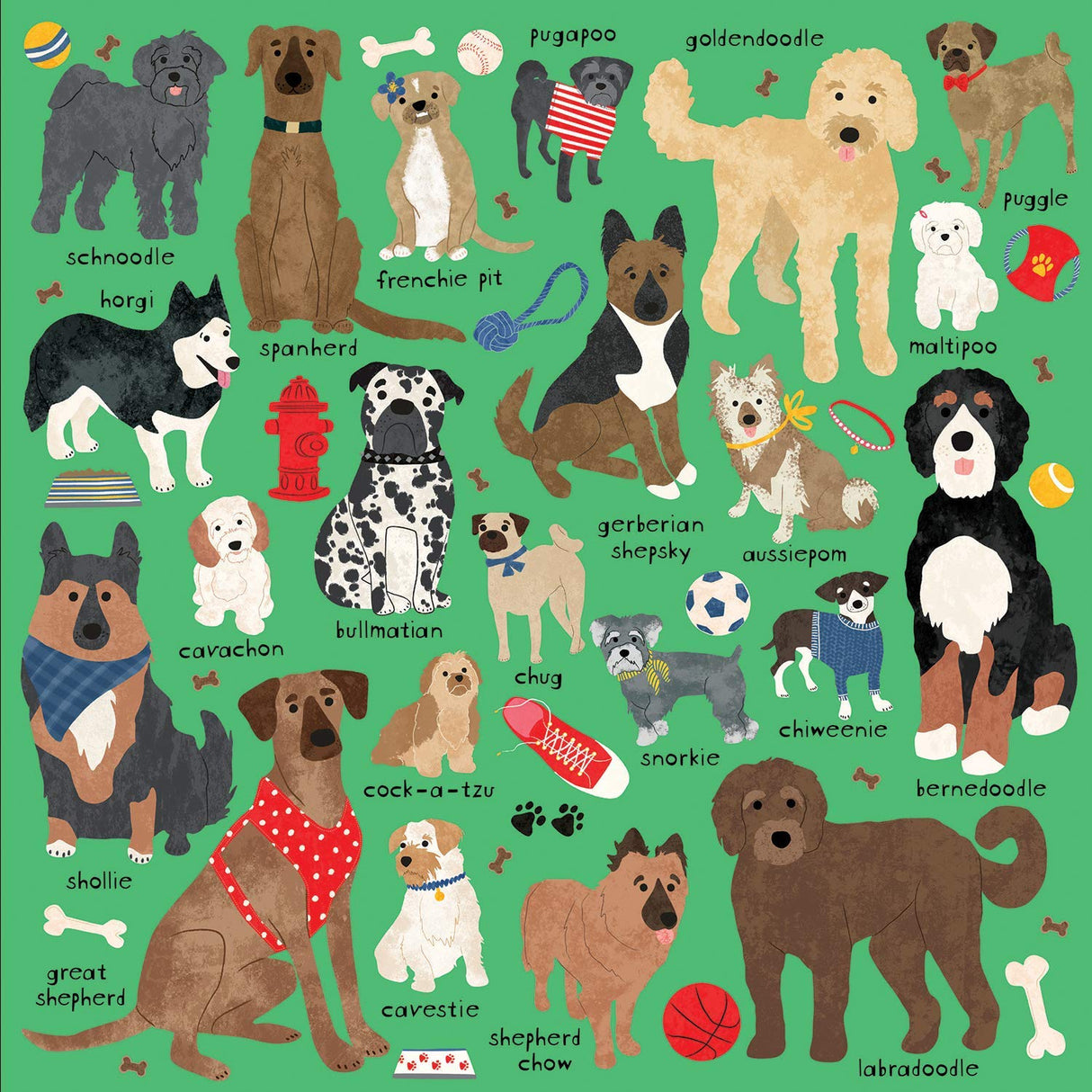 Doodle Dog And Other Mixed Breeds 500 Piece Family Puzzle Abrams