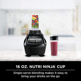 Ninja BL770 Mega Kitchen System, 1500W, 4 Functions for Smoothies, Processing, Dough, Drinks & More, with 72 Blender Pitcher, 64 Processor Bowl, (2) 16-oz. to-Go, Black, with 2 Nutri Cups + Lids Ninja