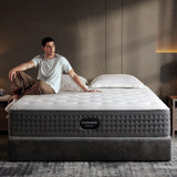 COMFBOX King Size Mattress 14 Inch ， Hybrid King Mattress in a Box, Medium Firm Mattresses with Memory Foam & Pocket Springs, Pressure Relief, Cool Fresh Sleep, Enhanced Edge Support COMFBOX