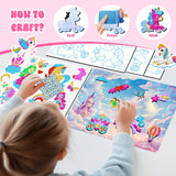 homicozy Art & Craft Activity for Kids-Foil Fun Unicorn & Princesses,No Mess Art Crafts for Girls,DIY Foil Foam Stickers,Creative Activity Kits,Kids Travel Toys,Gifts for Girls & Boys Ages 4-10 homicozy