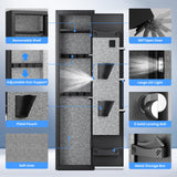 Gun Safe, 2-3 Fingerprint Gun Safes for Home Rifle and Pistols, Quick Access Gun Safe for Rifles and Shotguns with Adjustable Gun Support & Removable Shelf, Long Gun Safe with Dual Alarm & Mute Mode silkight