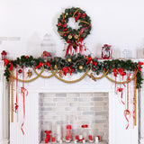 314 inch Christmas Wood Bead Garland,Gold Decorated with Christmas Tree Ornament,2 Pcs Farmhouse Bead Garland for Christmas Decoration Supplies(157 inch/1 Pcs) Eerrhhaq