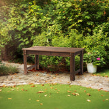 VINGLI Outdoor Wood Bench, 40" Outdoor Bench Patio Wooden Bench Garden Bench Outdoor Backless Bench for Deck Patio (Carbonized) VINGLI