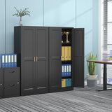 Kubohogar 60" Tall Metal Pantry Cabinet, Black Kitchen Pantry Storage Cabinet with Doors and 3 Adjustable Shelves, Cupboard for Kitchen, Dining Room, Living Room, Bathroom Kubohogar