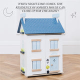 Le Toy Van - Wooden- Sky Doll House - Kids Dream House - 2 Storey with Attic - Fill with Dollhouse Accessories - Suitable for Ages 3+ Le Toy Van