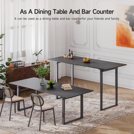 ONBRILL Standing Desk, 63x29.5 Inches Stand Up Desk with 4 Legs, Rectangle Desk with 2 Dual Motor & Memory Controller, Sit Stand Desk Adjustable Height from 28-46" for Computer Workstation, Black ONBRILL