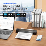 POLONO Portable Printer Wireless for Travel, D810 Bluetooth Thermal Printer Support for 8.5"x11" US Letter, Inkless Printer Compatible with iOS, Android, Laptop for Office, Car and Home, Black POLONO