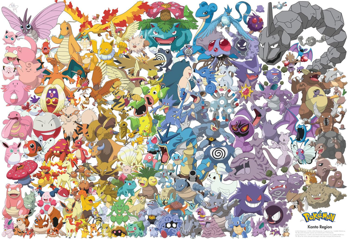 Buffalo Games - Pokemon - 1 Pokemon - Kanto 151-1500 Piece Jigsaw Puzzle for Adults -Challenging Puzzle Perfect for Game Nights - Finished Size is 38.50 x 26.50 Buffalo Games