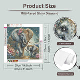 Anuver Elephant Diamond Painting Kits for Adults, 5D DIY Diamond Art Kits for Beginners, Full Drill Diamond Painting Kits for Home Wall Decor, 12x12 Inch Anuver