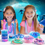 Ocean Slime Kit for Boy and Girls,Non Sticky,Super Soft Sludge Toy,Birthday Gifts for Kids 4-12,Soft Shiny Metal Clay Toy Girls & Boys fsutvitg