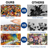 SiTimmGer Jigsaw Puzzles 500 Pieces for Adults Evening Walk on Rainy Day Street Tree Oil Painting Modern Landscape for Teens Kids Great Gift Intellectual Game Toys 14.5" x 20" SiTimmGer