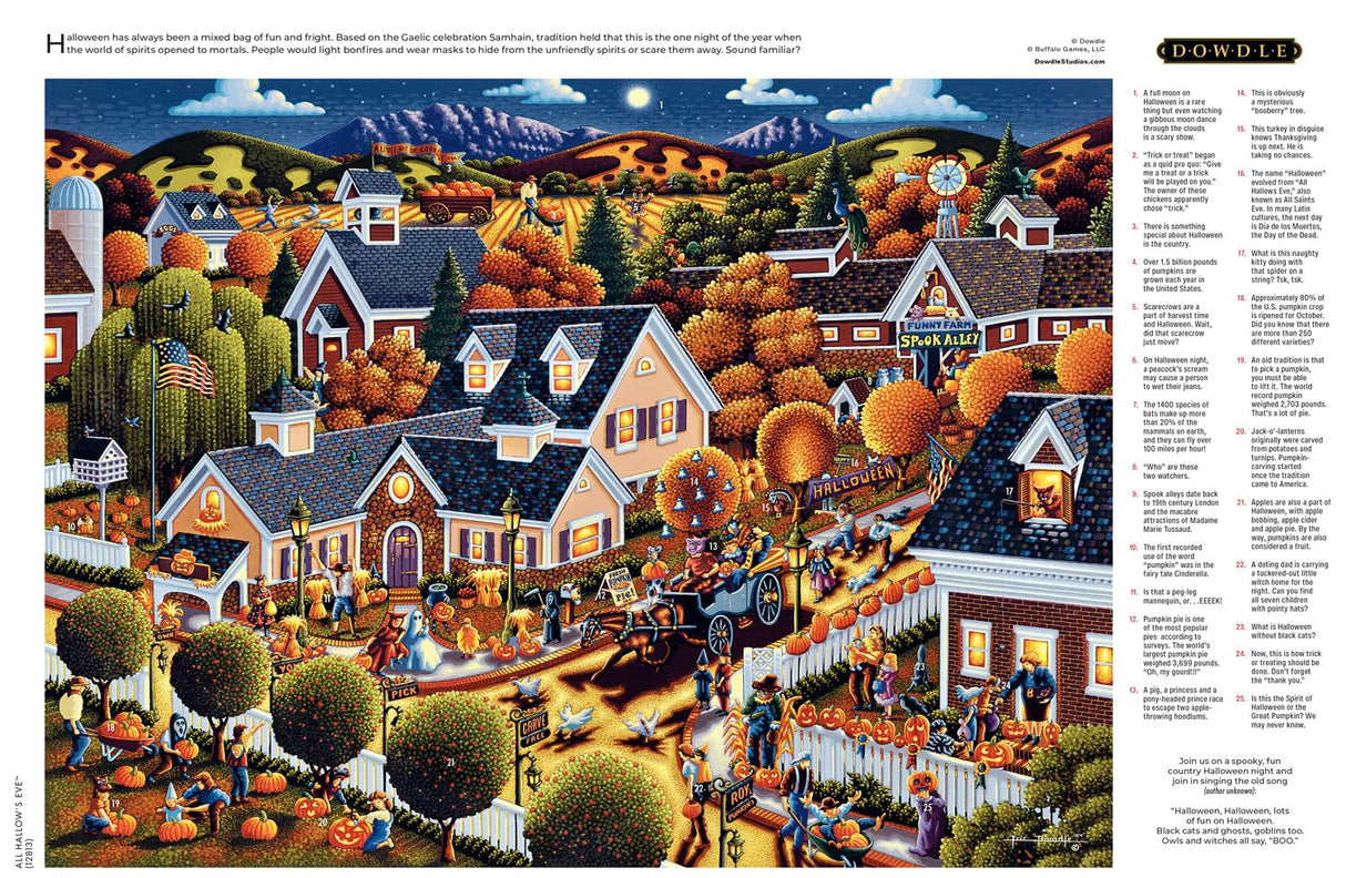 Buffalo Games - Dowdle - All Hallow's Eve - 1000 Piece Jigsaw Puzzle for Adults -Challenging Puzzle Perfect for Game Nights - Finished Size is 26.75 x 19.75 Buffalo Games