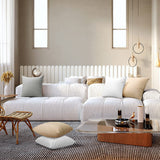 Thmyo 2 Pack 100% Cotton Solid Decorative Square Throw Pillow Covers DIY Throw Pillowcase Blank Sublimation Pillow Cases White Cushion Cover(18x18 inch, ONLY Covers,NO Pillow Inserts) Thmyo