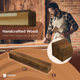 Avana Rustic Fireplace Mantle Shelf 60 Inches - Handcrafted Wood Mantles For Over Fireplace - Wall Mounted Farmhouse Fireplace Mantel Shelf - Floating Fireplace Mantels 60 X 8 X 5 - Rustic Traditional Avana