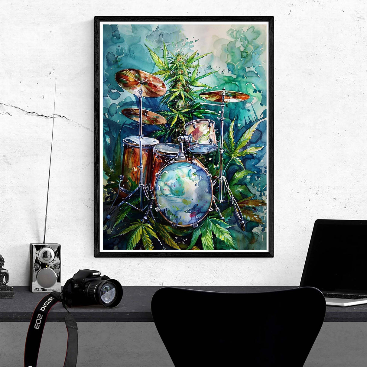 Kaliosy 5D Diamond Art Kits for Adults Drums by Number Kits, Diamond Painting Art Musical Instruments DIY Full Drill Crystal Craft Cross Stitch Embroidery Decoration (12x16 inch) 30x40 cm Kaliosy