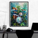 Kaliosy 5D Diamond Art Kits for Adults Drums by Number Kits, Diamond Painting Art Musical Instruments DIY Full Drill Crystal Craft Cross Stitch Embroidery Decoration (12x16 inch) 30x40 cm Kaliosy