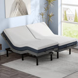 OTDMEL Split King Adjustable Bed Frame with Adjustable Legs, Electric Bed Base Frame with Wireless Remote, 3 Retainer Bars, Zero Gravity & Anti-Snore, Split King OTDMEL