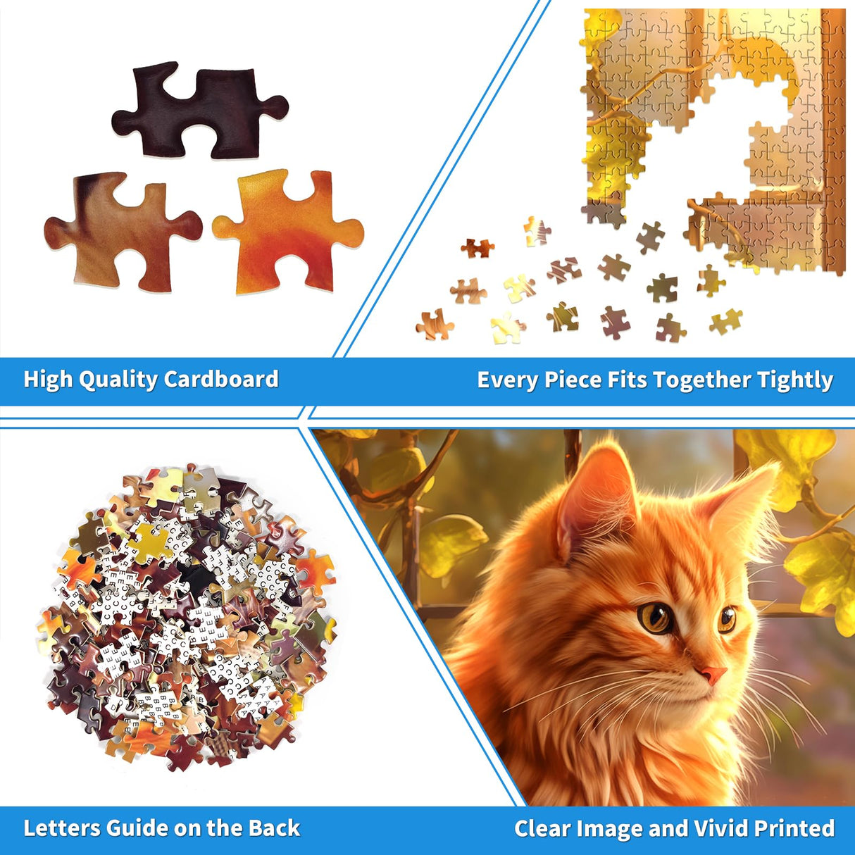 1000 Piece Puzzle for Adults Window Cat Puzzles for Adults 1000 Pieces Reading Cat Jigsaw Puzzles 1000 Pieces for Adults Cute Kitten Puzzle 1000 Pieces Cozy Retreat 1000 Piece Puzzle Cat 1000 Puzzle CHengQiSM