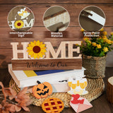 GAGILAND 48 Pcs Christmas Tiered Tray Decor Interchangeable Seasonal Home Decor Wooden Signs 17 Themes Thanksgiving Tiered Tray Decorations Set Year Round Holiday Decoration for Home GAGILAND
