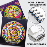 FUN LAVIE Adult Coloring Book 32 Sacred Geometry Mandala Coloring Books for Adults Relaxation and Stress Relief, Featuring Flower of Life, Metatron's Cube & Mindfulness Orgonite Patterns, Spiral Bound FUN LAVIE