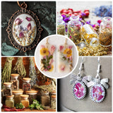 40 Bags Natural Dried Flowers Kit, Natural Dried Herbs with 2 Mesh Drawstring Bag for Soap,Candle,Resin Jewelry Making,Bath,Nail - Rose Petals,Rosebuds,Lilium,Jasmine,Don't Forget Me and More SACATR