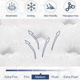 Jum Blueemo Twin XL Mattress 14 inch Colchones Memory Foam Mattress Twin XL Size Hybrid Medium Firm/Extra Lumbar Support/Fireproof Grade III Anti Pilling/Pressure Relief/Certi PUR-US Jum Blueemo