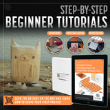 Beginner-Friendly Wood Carving Kit, 15pc Wood Carving Tools Set with Razor Sharp Carving Knives & Mini Chisels, Linoleum Carving Tools, and Woodworking Tools for DIY Crafts from Schaaf Tools (Large) Schaaf Wood Carving Tools