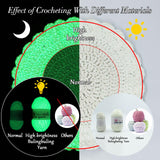 BulingBuling Glow in The Dark Yarn, 5 Pack Colorful Total 260g/9oz-273Yards, Crochet Yarn for Crocheting, for DIY Art, Knitting, Crocheting and Crafts. (White) bulingbuling